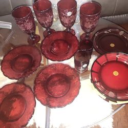 Princess House Ruby Red Set