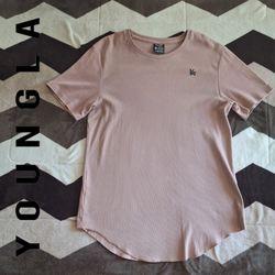 YoungLA curved hem crew neck t-shirt