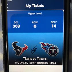 4Titans Vs Texans Tickets On Christmas Eve  12:00 Noon