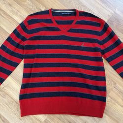 New Men’s Nautica Sweater – Extra Large, Multi-Color