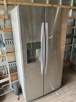 Stainless Steel Side-by-Side Refrigerator with Ice Maker
