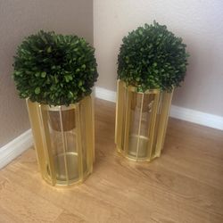 SET OF 2 golden ornaments 