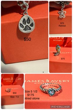 James Avery charms and rings