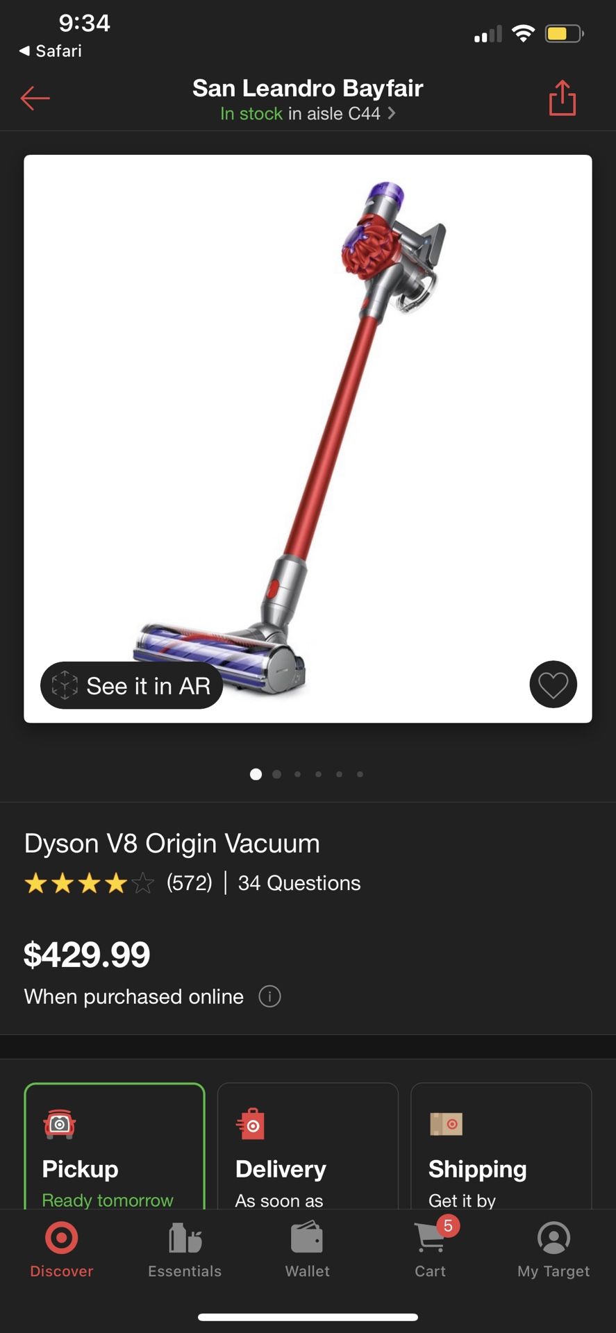 Brand New Dyson V8 Cordless Stick Vacuum