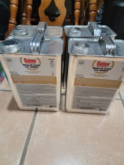 New 1 gallon Oatey Regular clear PVC Cement i have 4 $50 each firm price