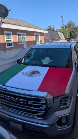 Mexican flag hood cover bandera Mexicana cofre del carro y camioneta truck cover