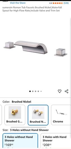 sumerain Roman Tub Faucet Brushed Nickel New