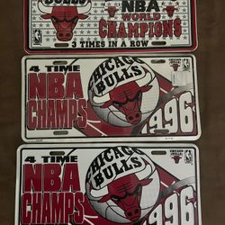 Chicago Bulls License Plates Lot Of 3