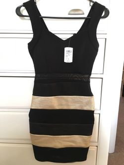 Black & Gold Cocktail Dress Sz Small