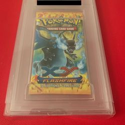  2014 Pokemon XY Flashfire Booster Pack Mega Charizard X Art PSA 10 
