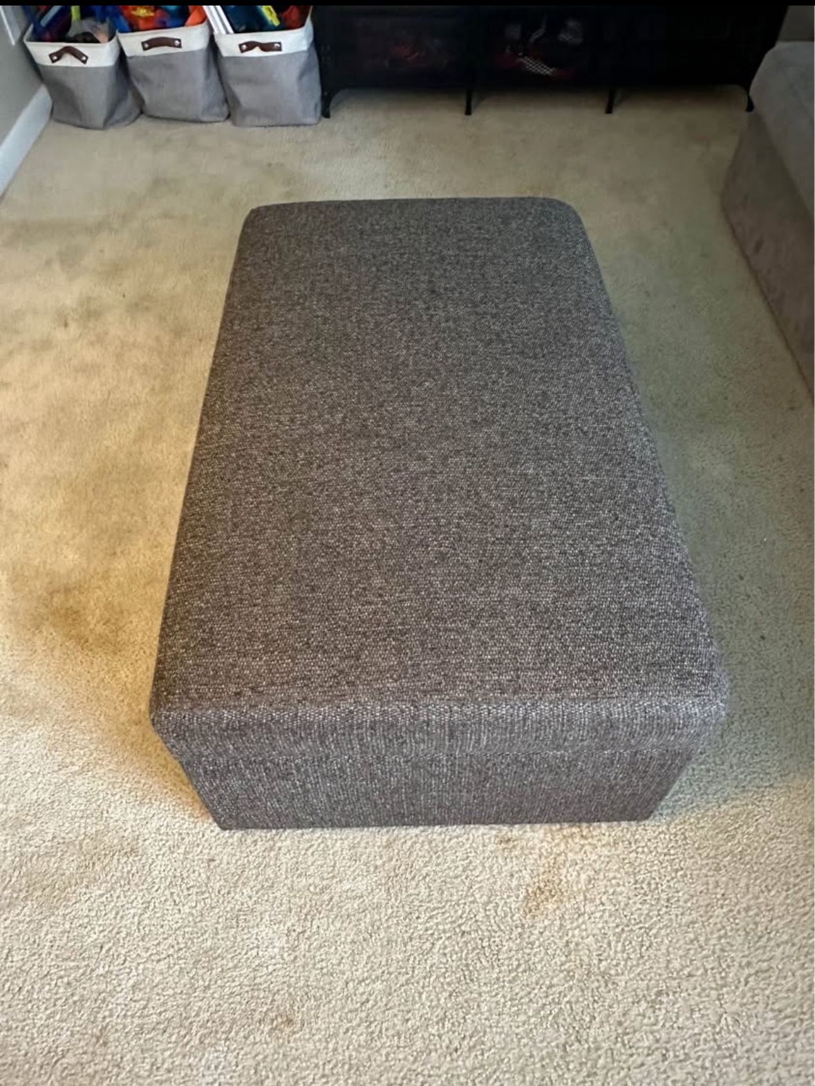 Crate And Barrel Storage Ottoman With Table