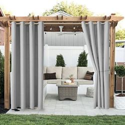 Indoor/Outdoor Curtains, 52 x 95 Inch