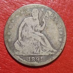 1891 Seated Liberty Half Dollar 