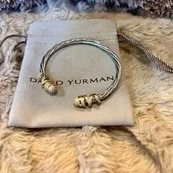 David Yurman Sterling Silver  Cable Bracelet 4mm
