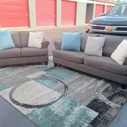 Gray Couch Loveseat Set 