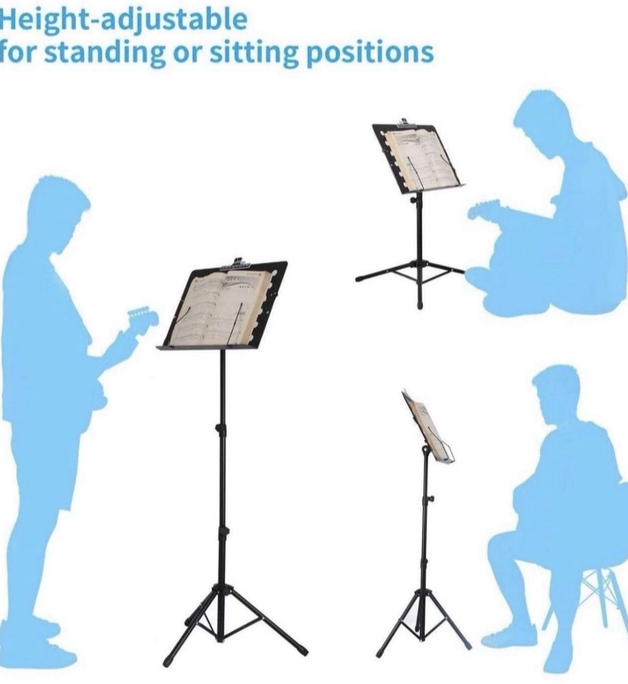Music Stand Sheet Stand Collapsible for Orchestra Professional Music Sheet Stand Fit for Instrument Performance