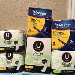Kotex Or Breeze Items 4 For $10 