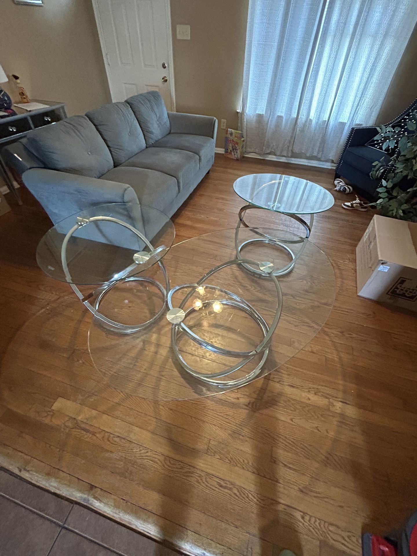 Living Room Glass Table Set