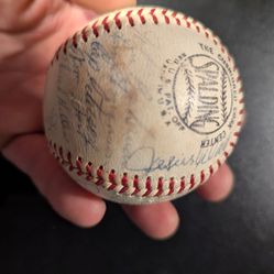 Willie Mays signed team ball from 1964
