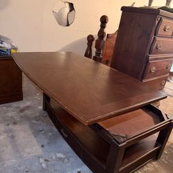 Lift top Coffee table set with storage