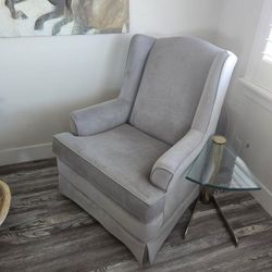 Rocking Chair Pretty Soft Fabric  Gray