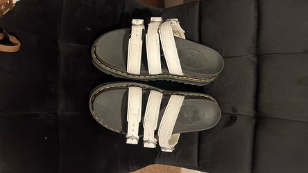 dc martens blaire white sandals