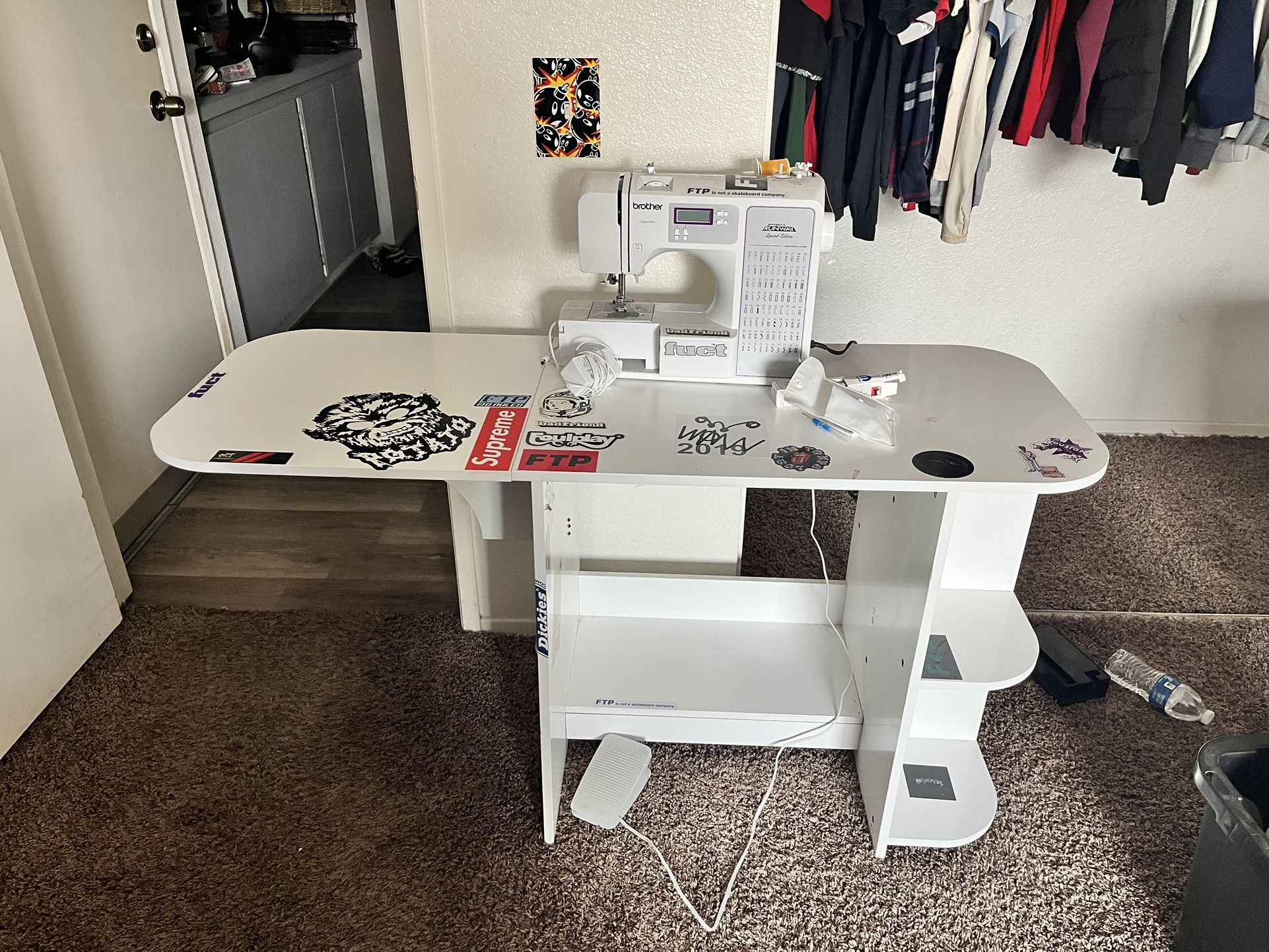 Brother Sewing Table & Sewing Machine
