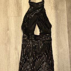 Black Sequence BodyCon Dress 