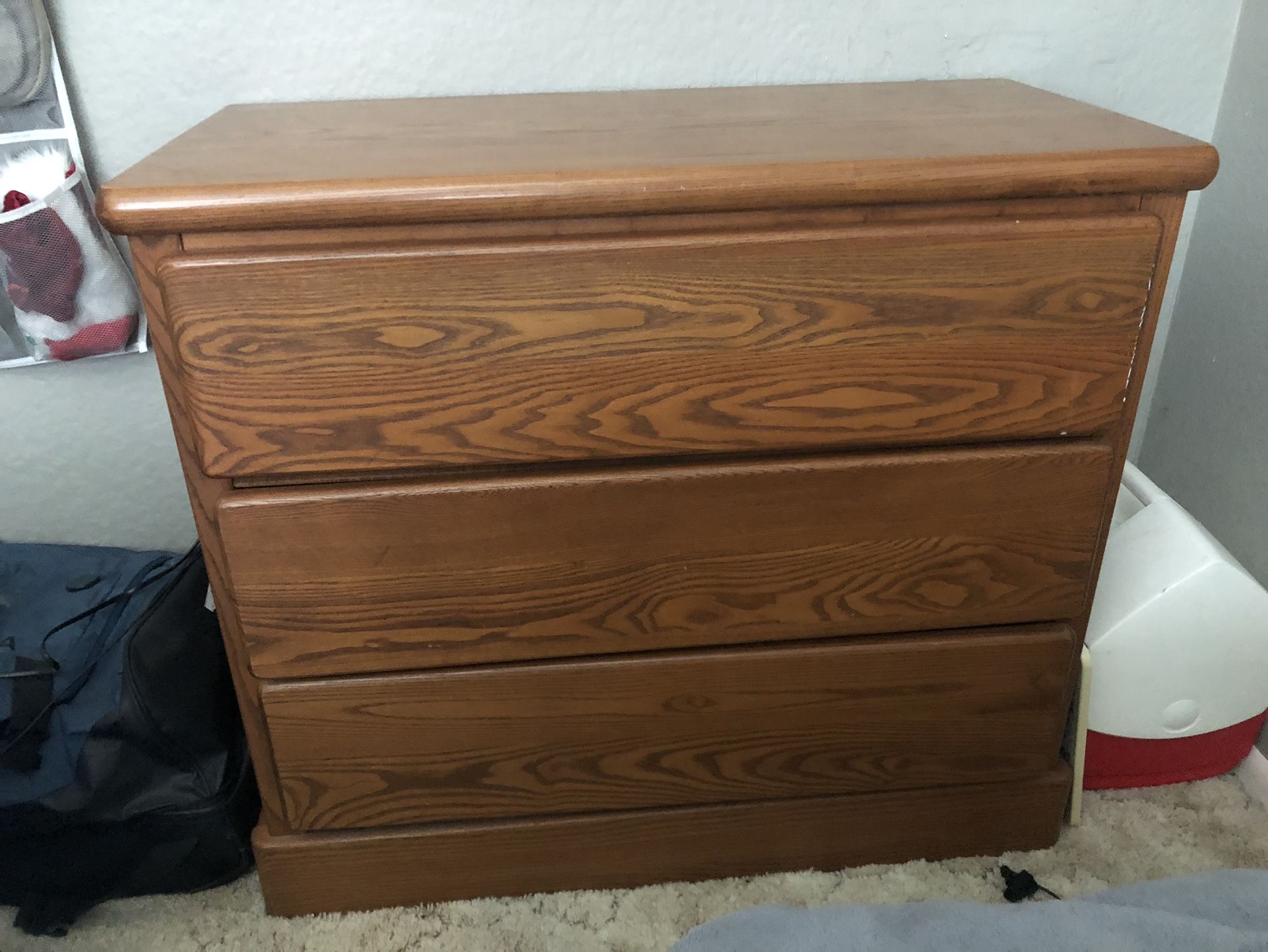 MUST SELL! Wood 3 Drawer Dresser