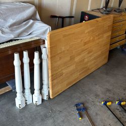 Solid Wood Table 59x36”x31” Tall 