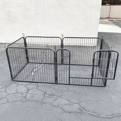 (Brand New) $70 Pet 6-Panel Playpen, Each Panel (24” Tall X 32” Wide) Heavy Duty Dog Exercise Fence Gate Crate Kennel