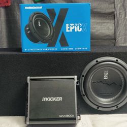 8' Sub.Epic Audio Control & KICKER AMP.🎶💪🏻