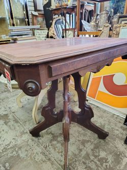 Antique Victorian Style Wood Parlor Table