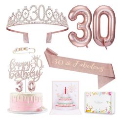 30th Birthday Decorations for Her, (New)