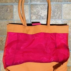 Black Friday Deal! Pretty Pink & Orange Large Tote Bag $5!