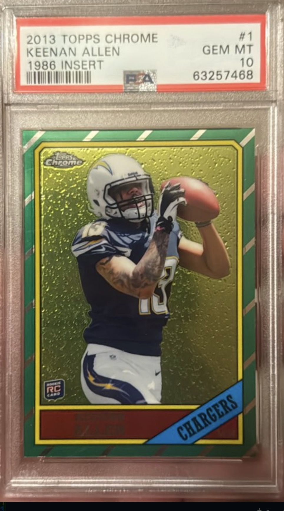 2013 Topps Chrome 1986 #1 Keenan Allen PSA10