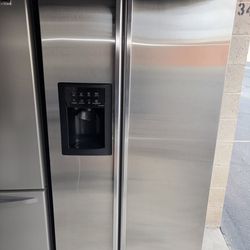 GE Stainless Steel Refrigerator And Freezer