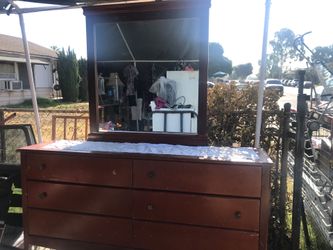 Dresser with mirror