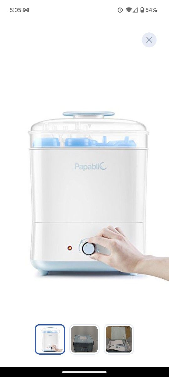 Papablic Baby Bottle Sterilizer and Dryer Pro, Esterilizador De Biberones, Electric Steam Sterilizer for Baby Bottles, Pacifiers, and Pump Parts, Larg