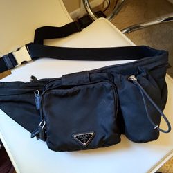 Prada Re-Nylon and Saffiano leather belt bag