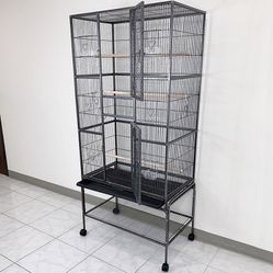 New in box $160 X-Large 69” Bird Cage for Mid-Sized Parrots Cockatiels Conures Parakeets Lovebirds Budgie, 31x19x69” 