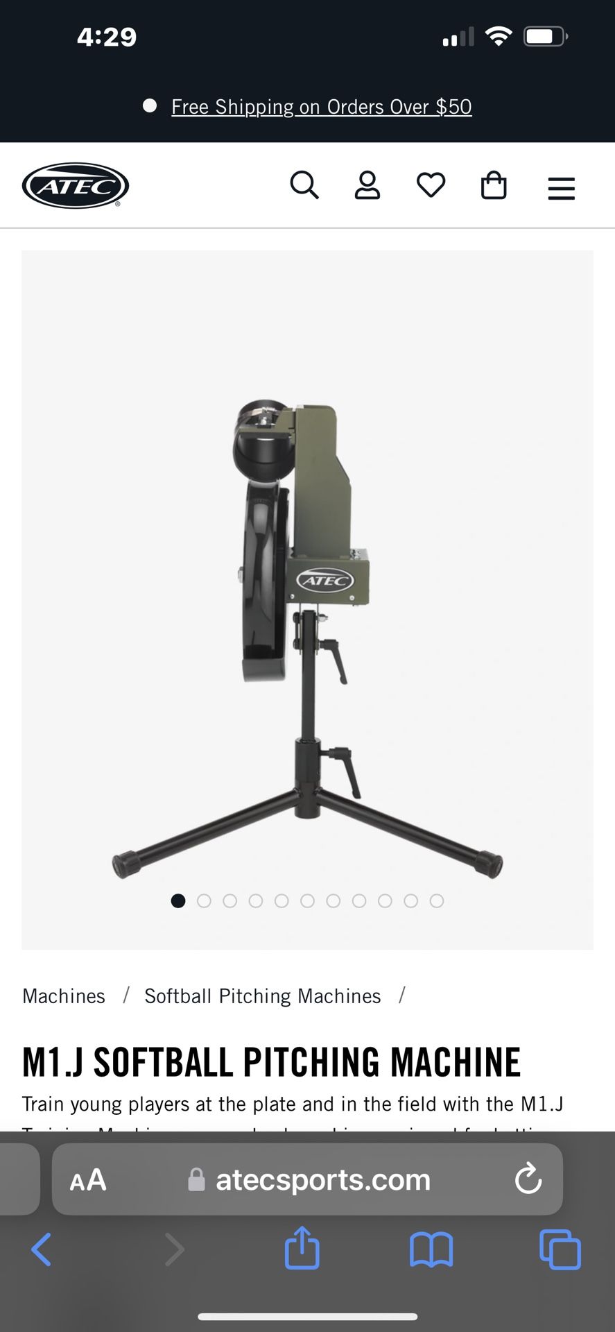 Atec M1.J Softball Pitching Machine