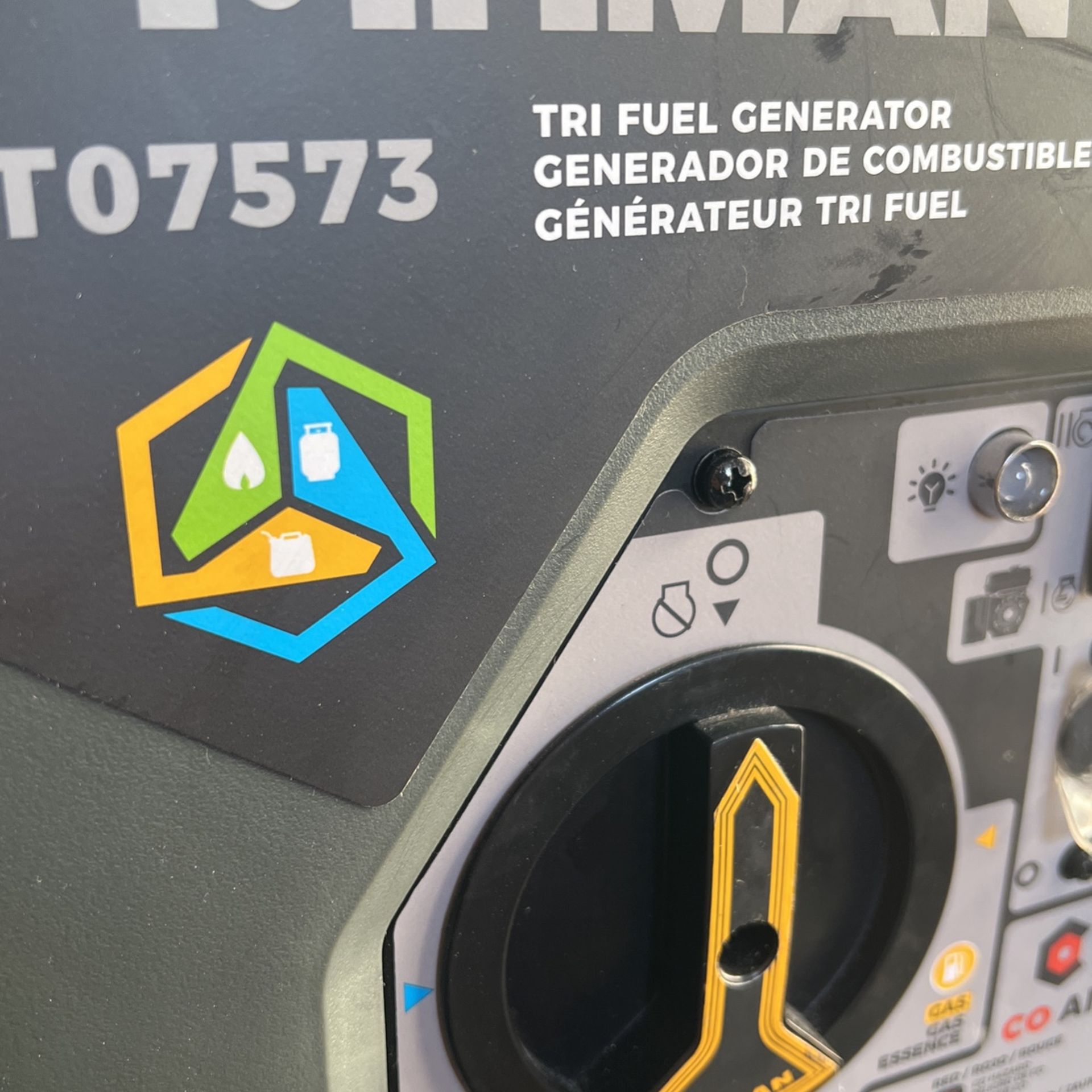 Firman T07573 Tri Fuel Generator 9400 Watts 7500 Watts Continuous With
