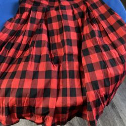 Red Christmas Skirt Adult 