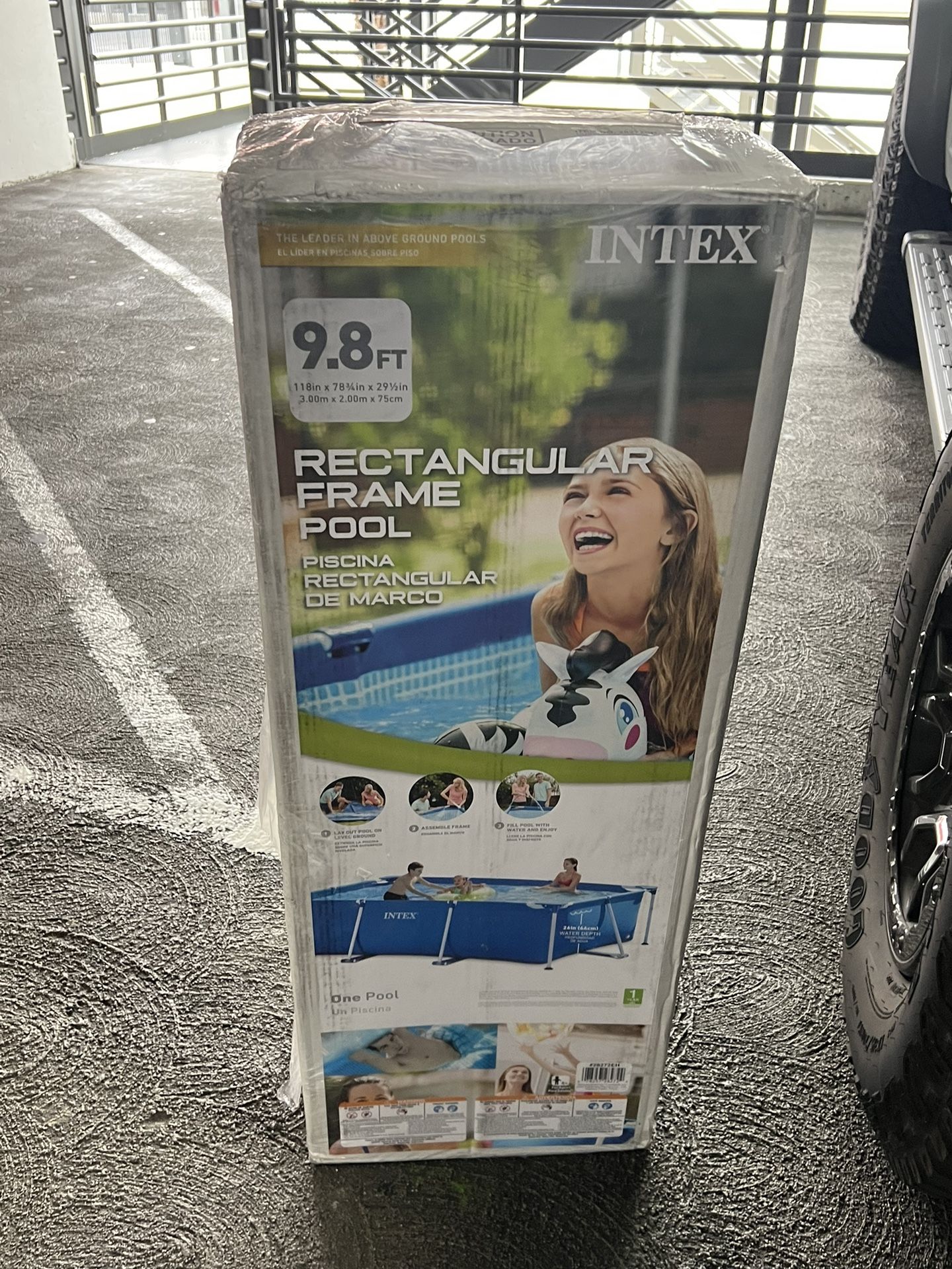 Intex 9.8 Ft Rectangular Pool . New In Box - Never Opened