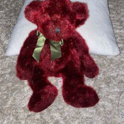 Vintage Russ Berrie Spangles the Teddy Bear stuffed animal plush toy.14”