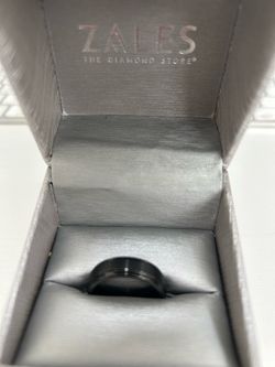 Zales Black Band Ring with Box