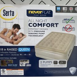 Brand New Serta 18" Queen Pillow Top Air Mattress – Still Sealed