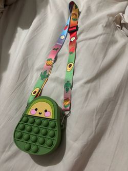 Avocado Pop It Silicone Mini Crossbody Bag