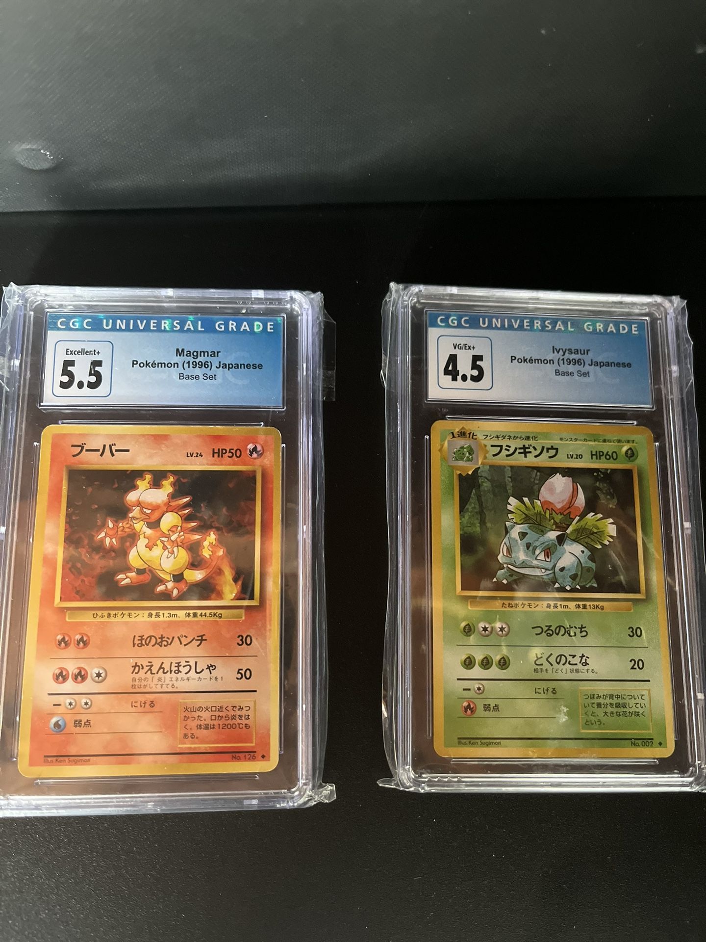 Japanese base set pokemon slabs